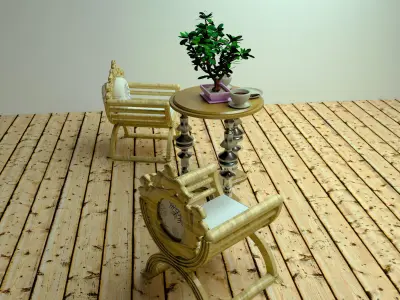 Coffee Party 4K 3D model