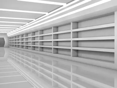 Sci Fi Corridor 3D model 55