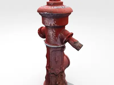 Outdoor fire hydrant 3D model