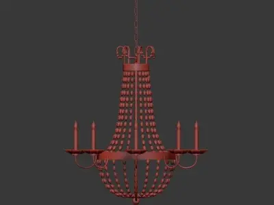 Paris Flea Market Large 8 Light Chandelier 3D model