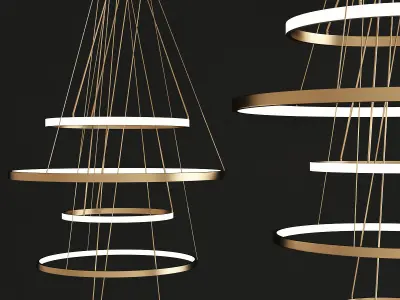 Chandelier collection low poly 3d models Low-poly 3D model