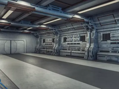 Spaceship interior 3D model get