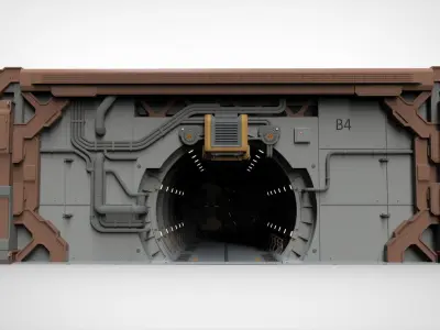 sci-fi architecture 4 3D model