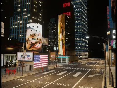 Times Square NYC Broadway New York City America 3D model