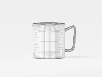 Ceramic Mug 3D Model Low-poly 3D model