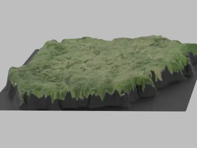 Poland Map Country Low-poly 3D model