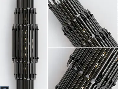 MATHENY V WALL LAMP by DELIGHTFULL Black 3D model