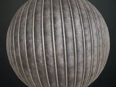 Silver Rust Metal Corrugated Transparent PBR Seamless Texture