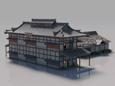 Traditional Japanese House 1 3D model