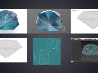  Asscher Cut Gemstones Collection Bundle 