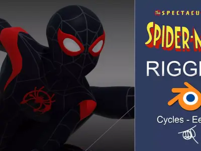 Spectacular Spider - Man Into The Spider Verse Low-poly 3D model