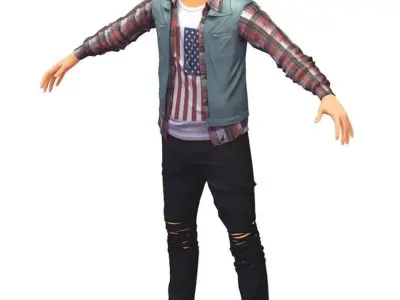 Cartoon High Poly Subdivision Avatar 014 Low-poly 3D model