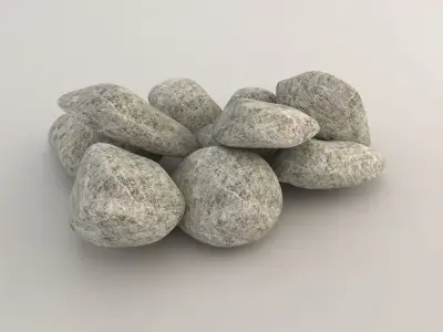 Stones - Low Poly pile of rocks Low-poly 3D model