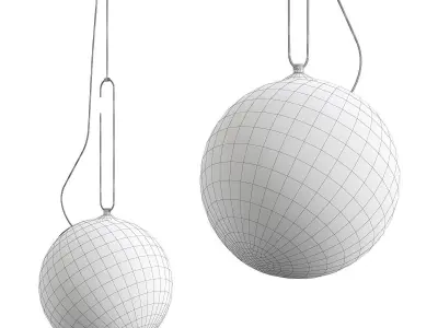 SIRIL glass globe pendant light Low-poly 3D model