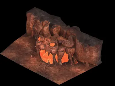 Not Zhoushan - Volcano - Magma Pool 01 3D model