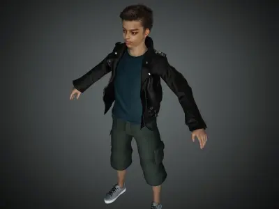 Asian Boy Aqib rigged 3D model 3D model
