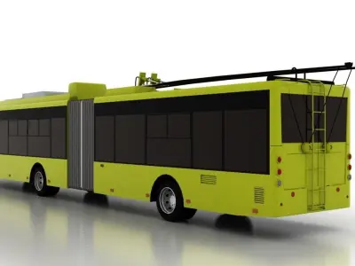 Trolleybus Bogdan T90110 Low Low-poly 3D model