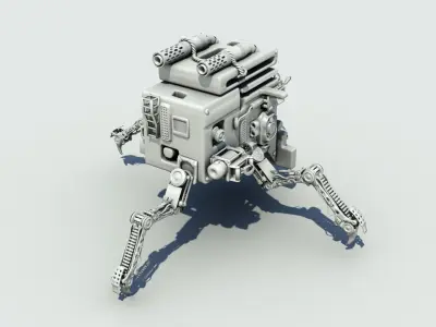 Scifi Spider Drone Highpoly 3D model