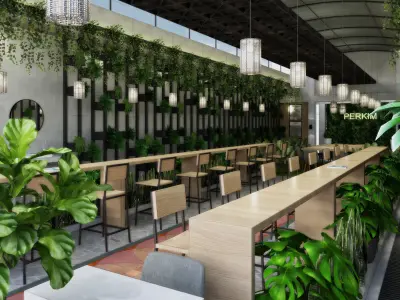 Office Garden Design 3D model