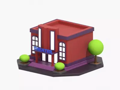 Theater 3D Illustration 3D model
