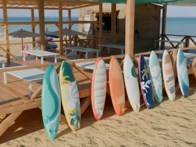 beachside clubhouse 3D model