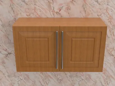 Hung Kitchen Cupboard Free low-poly 3D model