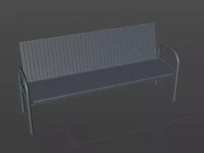 Street bench Free 3D model buy