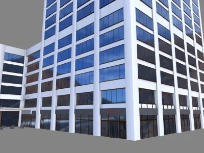 55 Spear Street Building San Francisco Low-poly 3D model