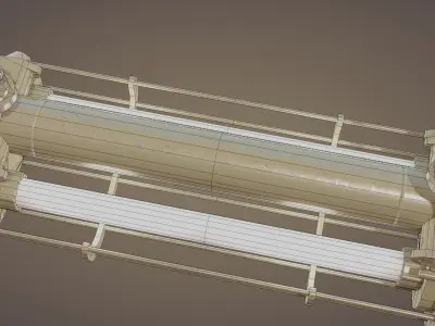 Industrial NeonTube Low-poly 3D model