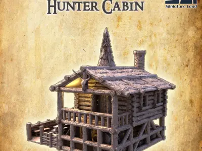 Forest Hunter Cabin Tabletop Terrain 28 MM 3D print model