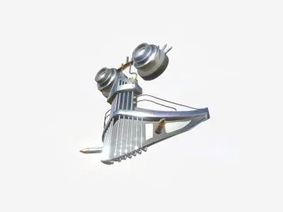 Steampunk Mask A03 Metal Gold - SciFi Character Design Low-poly 3D model