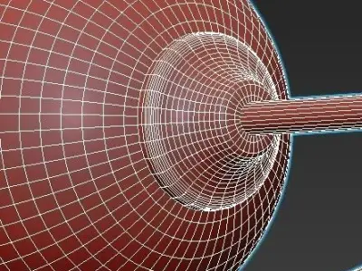 Vitaluce-V4724-18PL six light ceiling fixture with glass globes 3D model