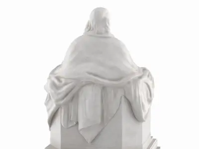  Seated Benjamin Franklin Memorial Statue 