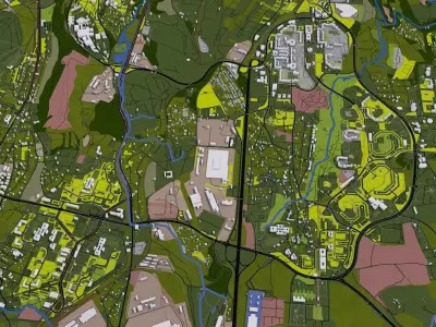 Prague city Czech Europe Low-poly 3D model