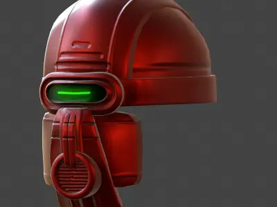 Gas mask helmet 3d model scifi Low-poly Low-poly 3D model Low-poly 3D model 41