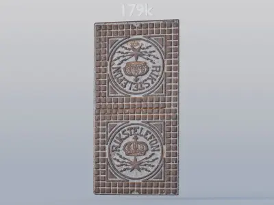 Manhole Cover Telephone Sweden Photoscan 3D model