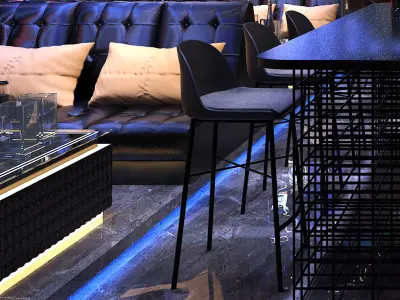 Modern bar 3D model buy