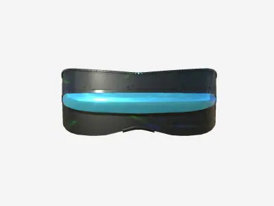 SciFi Glasses I04 Black Blue - Character Design Fashion Low-poly 3D model