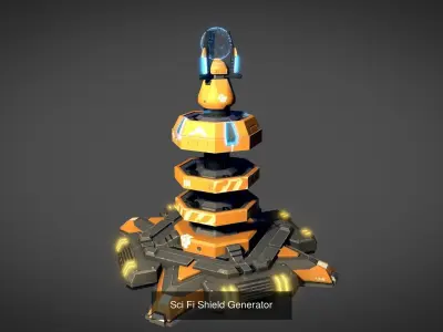 Sci Fi Military Defense Turrets Pack