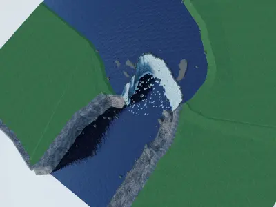 Niagara Falls Low-poly 3D model