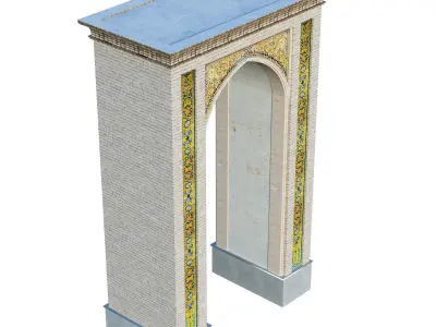 old islamic arabic  turkish arch set 144 Low-poly 3D model