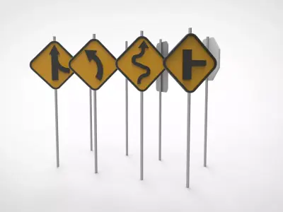 Traffic signs 3D model