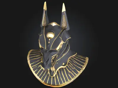 Anubis Guardian  Mythological Statue Model for Ancient 3D model