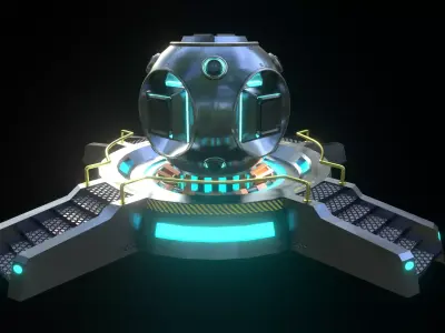 Sci-Fi Reactor Low-poly 3D model