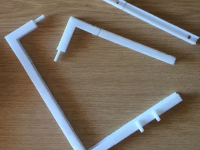 Frame and Hinged Doors for Mosquito Net 3D print model