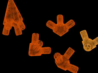 Russian Pyramid PVC Corner Joints 3D print model