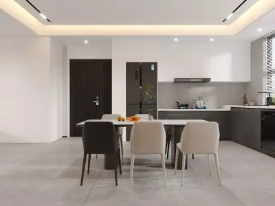 Classic Sitting Room Low-poly 3D model