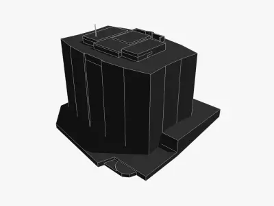 Colonial Building Low-poly 3D model