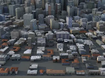 City 70 Low-poly 3D model