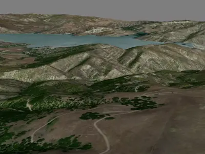 Lake Piru 3D model